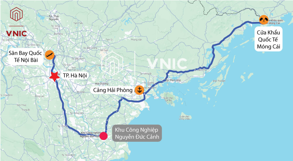 Kết nối giao thông của Khu công nghiệp Nguyễn Đức Cảnh