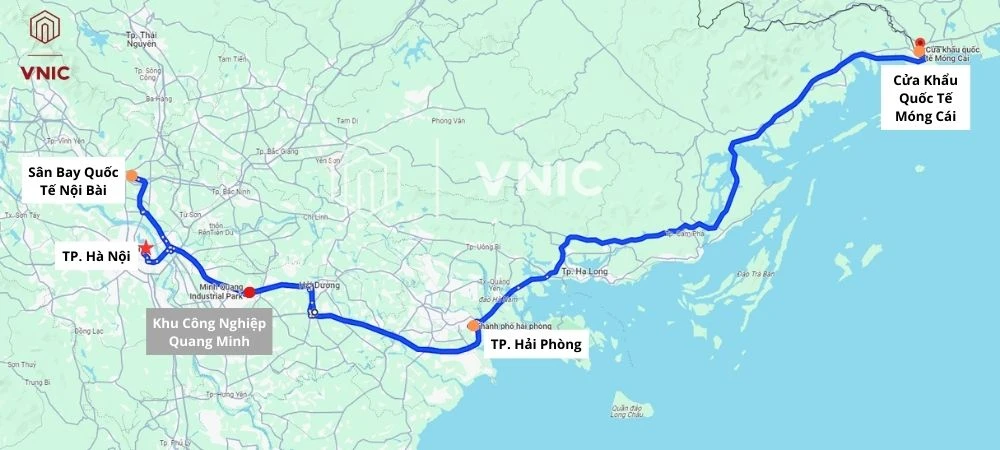 Kết nối giao thông của Khu Công nghiệp Minh Quang
