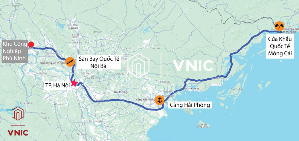 Kết nối giao thông của Khu Công nghiệp Phù Ninh
