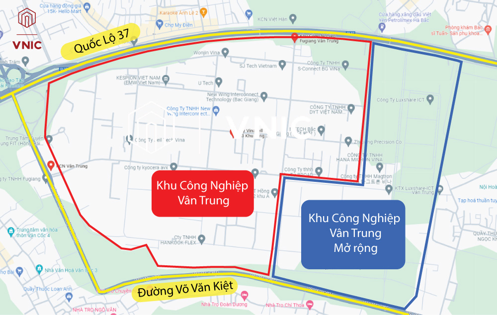 Tổng quan dự án và thông tin pháp lý Khu công nghiệp Vân Trung mở rộng