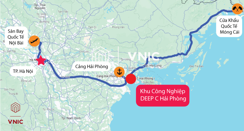 Kết nối giao thông của khu công nghiệp Deep C Hải Phòng