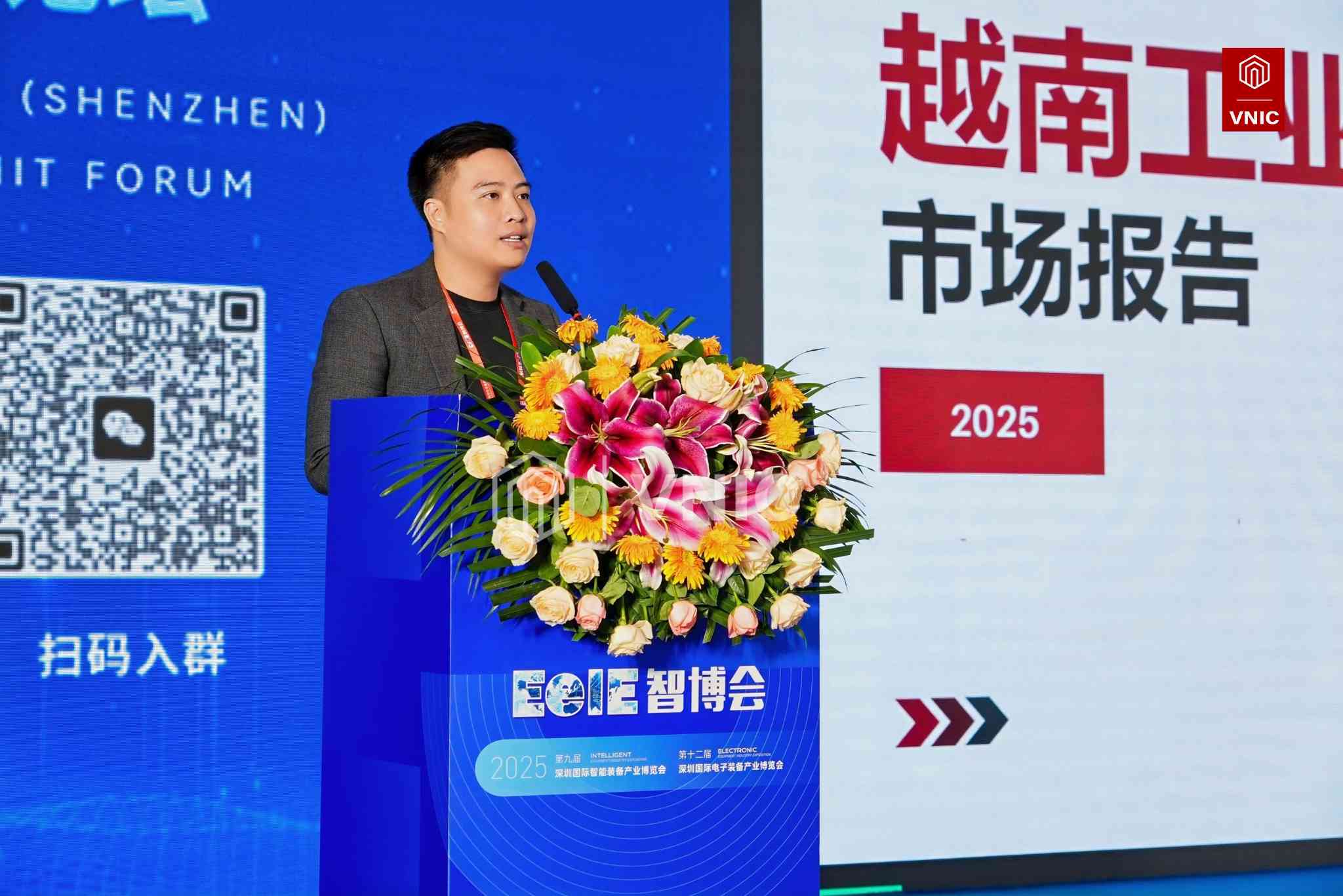 Mr. Đỗ Hồng Quân – Tổng Giám đốc VNIC, đã có những chia sẻ về chủ đề: “Báo cáo Bất động sản Công nghiệp Việt Nam 2025”