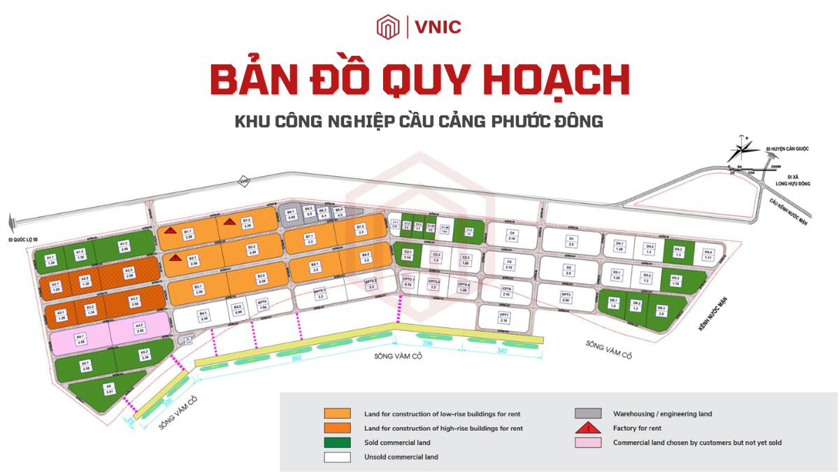 Bản đồ quy hoạch Khu công nghiệp Cầu Cảng Phước Đông