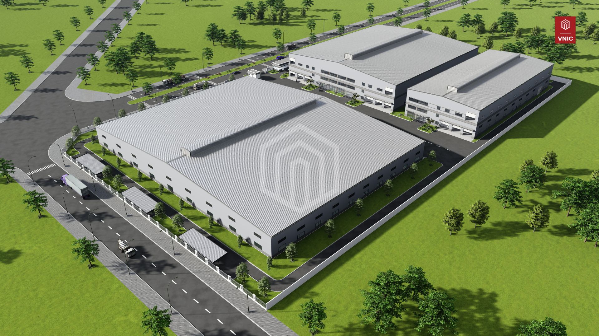 Nhà xưởng xây sẵn Global Base có văn phòng tầng lửng tối ưu cho các doanh nghiệp cần khu vực sản xuất - quản lý trong cùng một tổ hợp