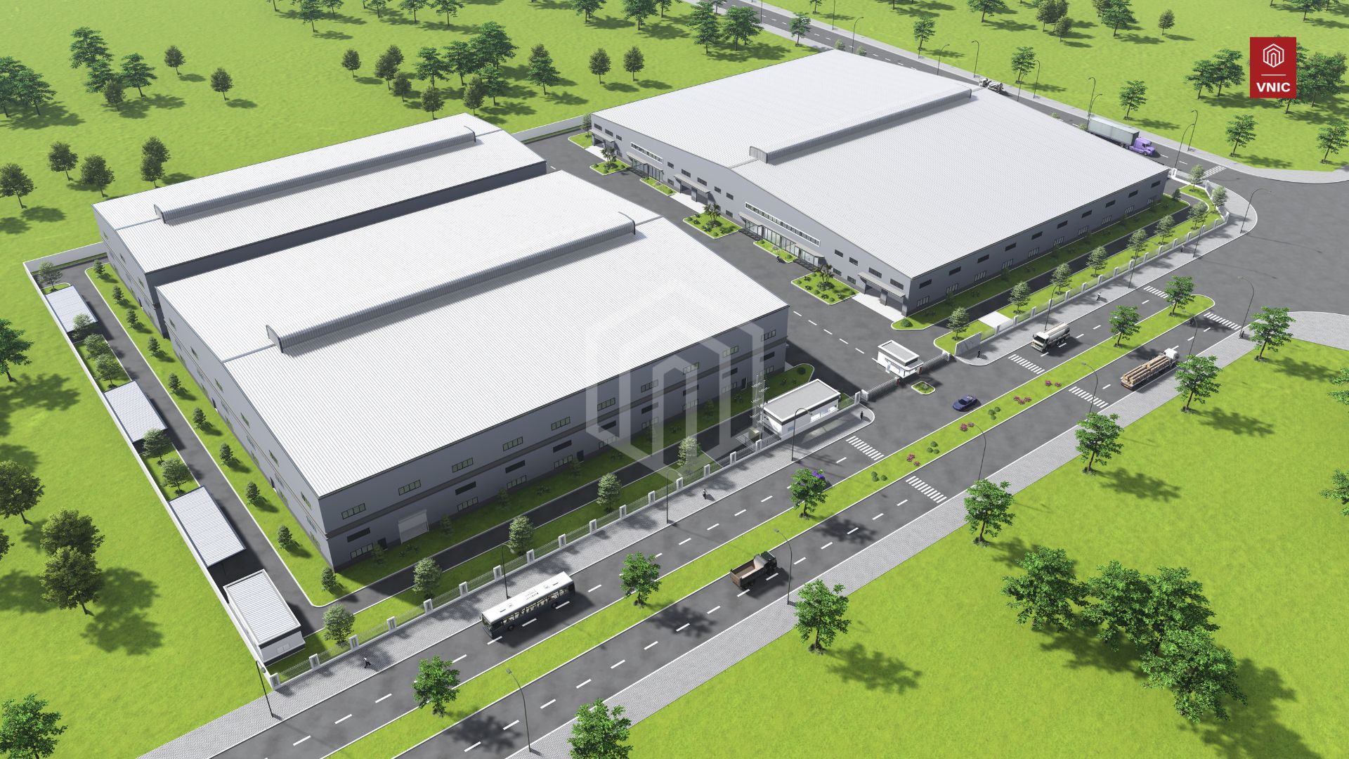 Nhà xưởng xây sẵn Global Base gồm 3 block