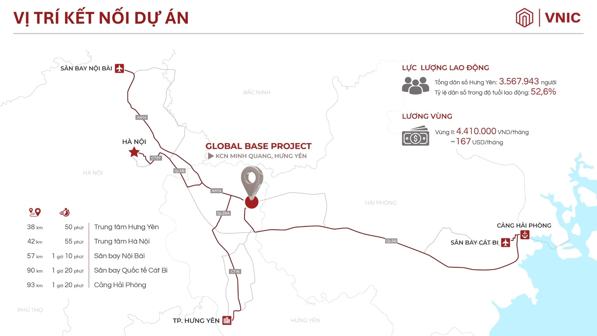 Vị trí dự án Nhà xưởng xây sẵn VNIC Global Base