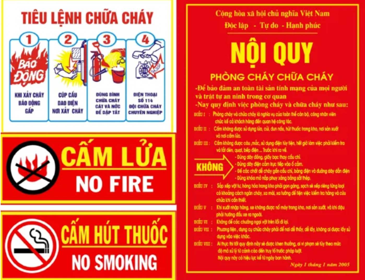 Lối thoát hiểm và phương tiện chữa cháy cần được bố trí đúng quy định để đảm bảo an toàn khi có sự cố